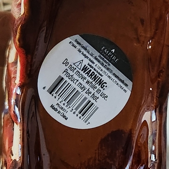 ⭐ Empire Candle Co. Patriotic Star Tealight Holder – American Flag Ceramic 6” - Picture 12 of 16